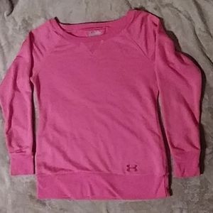 Pink under armour sweatshirt